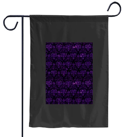 Disney Haunted Mansion purple glitter pattern Graphic Garden Flags