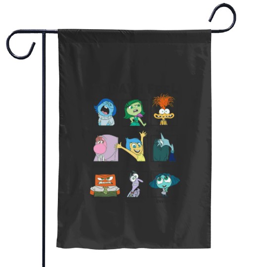 Disney Pixars Inside Out 2 Today I Feel... Emotions Panels Long Sleeve Garden Flags