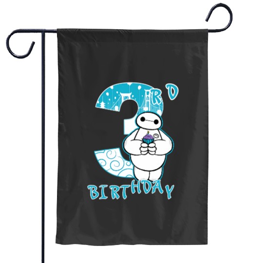 Disney Big Hero 6 Baymax 3rd Birthday Cupcake Portrait Garden Flags