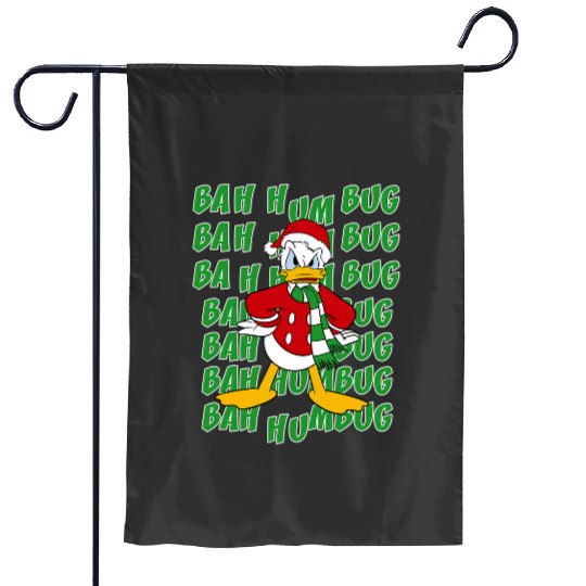 Disneys donald duck bah humbug christmas text stack Garden Flags