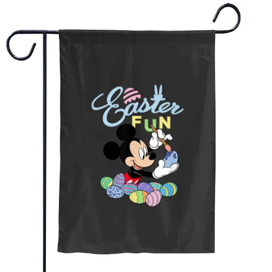 Disney Mickey Mouse Easter Fun Painting Eggs Garden Flags