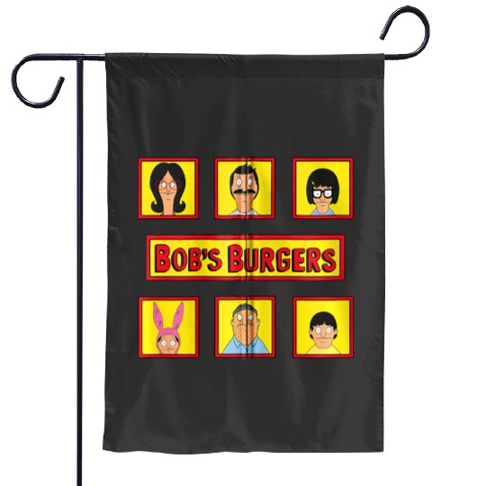 bobs burgers belcher squares zip Garden Flags