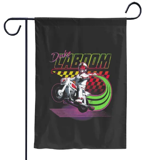 Disneys Pixars toy story 4 duke caboom neon colors Garden Flags