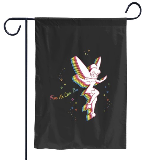 Disneys Peter Pan Tinker Bell Rainbow Free As Can Be VNeck Garden Flags