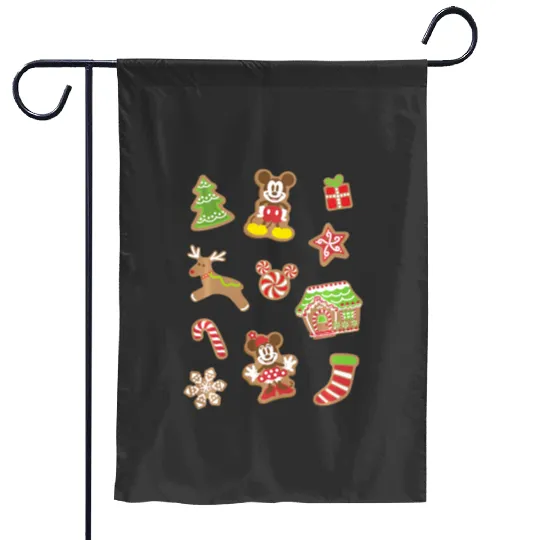 Disneys Mickeys and minnie christmas gingerbread cookies sweat Garden Flags