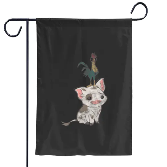 womens Disneys moana pua and hei hei simple portrait Garden Flags