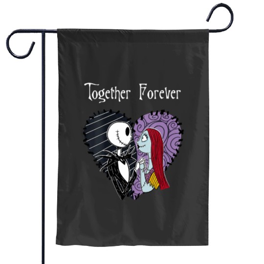 Womens Disneys The Nightmare Before Christmas Jack Sally Together VNeck Garden Flags