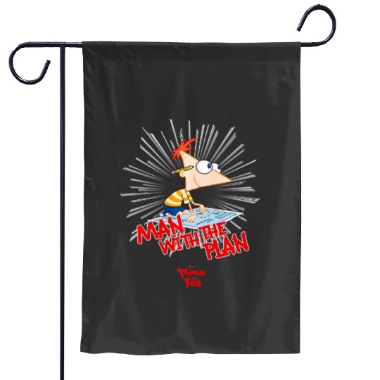 Disneys phineas and ferb plan man premium Garden Flags