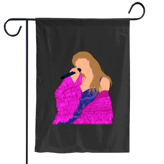 Discover Taylor the eras tour dark pink karma jacket Garden Flags