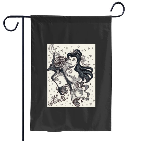Iconic B  : Disney princess tattoo Shirt,  Princess tattoo vintage t shirt, Disney princess tattoo Gift Fan S-5XL Garden Flags