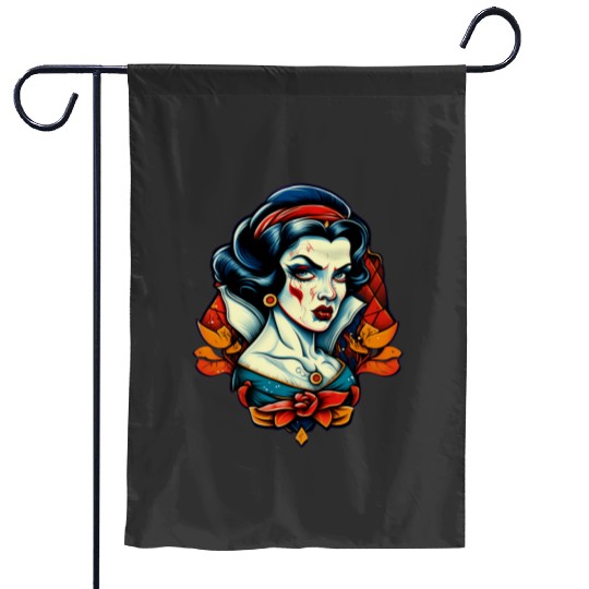 snow white  : Disney princess tattoo Shirt,  Princess tattoo vintage t shirt, Disney princess tattoo Gift Fan S-5XL Garden Flags