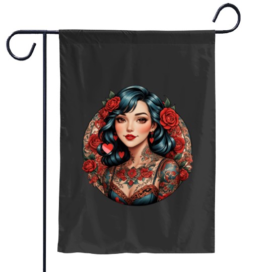 Bohemian girl retro vintage chola tattoo valentines day design  : Disney princess tattoo Shirt,  Princess tattoo vintage t shirt, Disney princess tattoo Gift Fan S-5XL Garden Flags