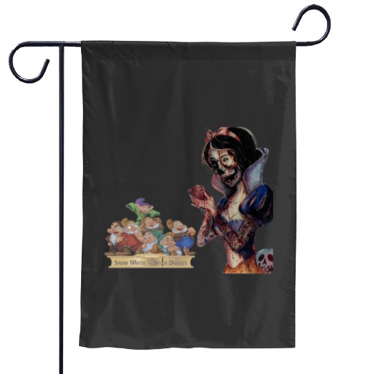 Snow white skull and seven Dwarfs  : Disney princess tattoo Shirt,  Princess tattoo vintage t shirt, Disney princess tattoo Gift Fan S-5XL Garden Flags