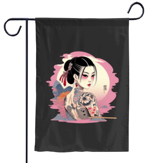 Yakuza princess  : Disney princess tattoo Shirt,  Princess tattoo vintage t shirt, Disney princess tattoo Gift Fan S-5XL Garden Flags