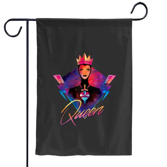 Disneys villains evil queen neon 90s rock band Garden Flags