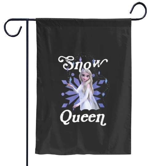 Disneys frozens 2 elsa snow queen portrait premium Garden Flags