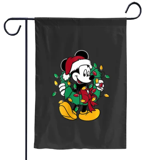 womens Disneys Mickeys mouse christmas lights Garden Flags