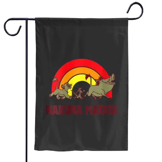 womens Disneys lion king warm rainbow hakuna matata Garden Flags