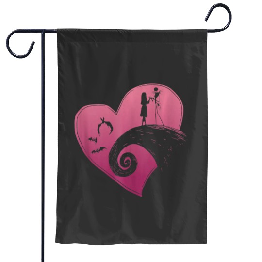 Disneys nightmare bee christmas jack and sally Hearts Garden Flags