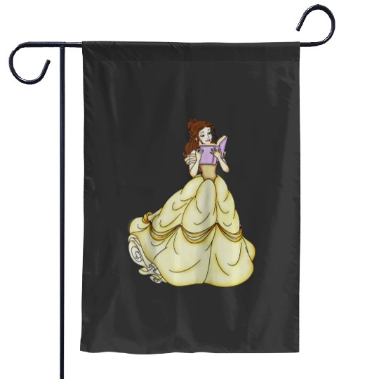 Disneys beauty and beast belle Readings raglan baseball Garden Flags