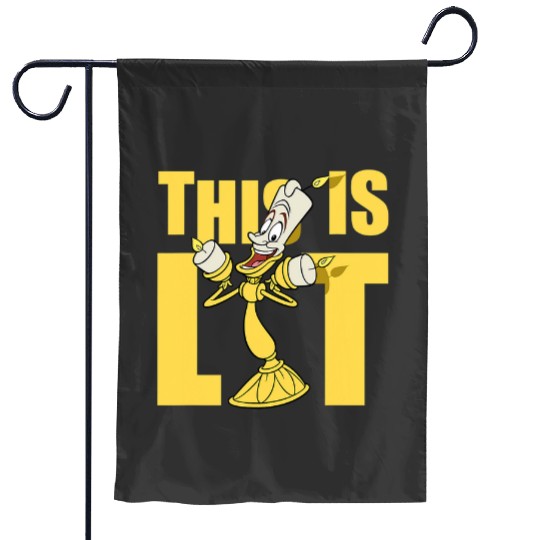 Disneys beauty and beast lumiere this is lit Garden Flags