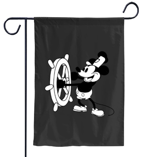 Steam boat Willie Mickey  SALE!! Mickey Retro Disney Shirt, Mickey Checkered Shirt, Vintage Disney, Retro Mickey, Mickey Gift S-5XL Garden Flags