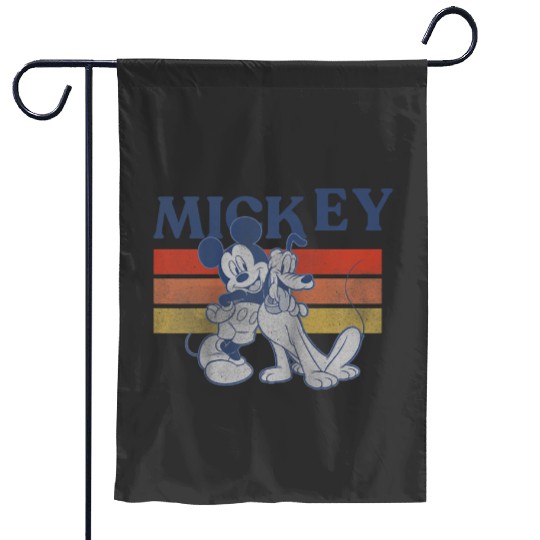 Disneys Mickeys and friends Mickeys and pluto line raglan baseball Garden Flags