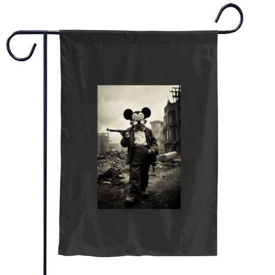 Gangster Chic Steamboat Mickey in 1920s Noir  SALE!! Mickey Retro Disney Shirt, Mickey Checkered Shirt, Vintage Disney, Retro Mickey, Mickey Gift S-5XL Garden Flags