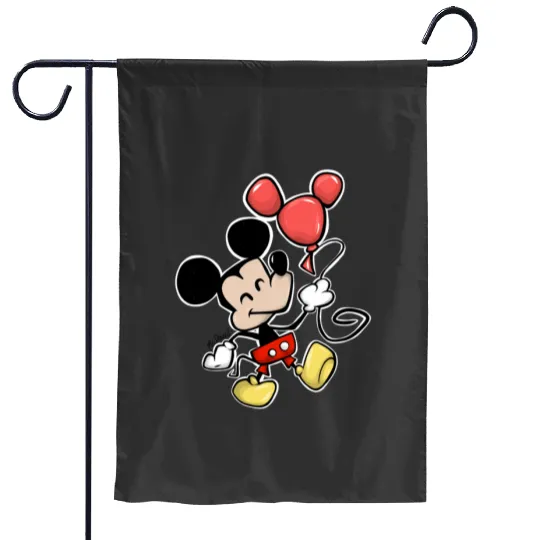 The Mouse and Balloons Gift Halloween DaySALE!! Mickey Retro Disney Shirt, Mickey Checkered Shirt, Vintage Disney, Retro Mickey, Mickey Gift S-5XL Garden Flags