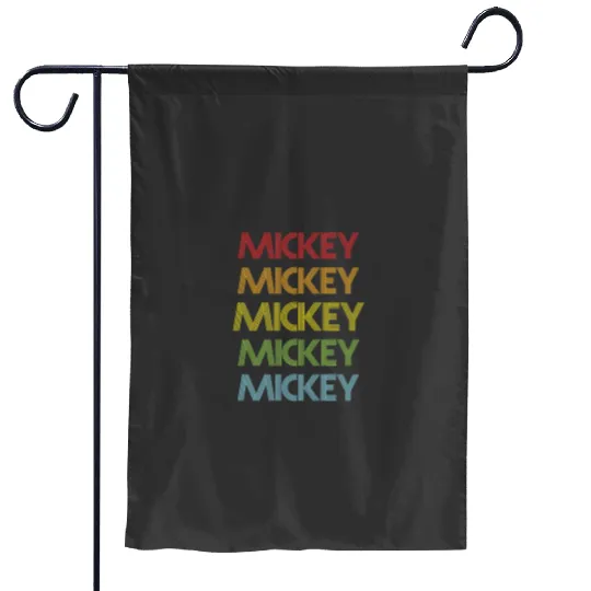 Mickey Name - Multi Colored Custom Name Gift For Mickey  SALE!! Mickey Retro Disney Shirt, Mickey Checkered Shirt, Vintage Disney, Retro Mickey, Mickey Gift S-5XL Garden Flags