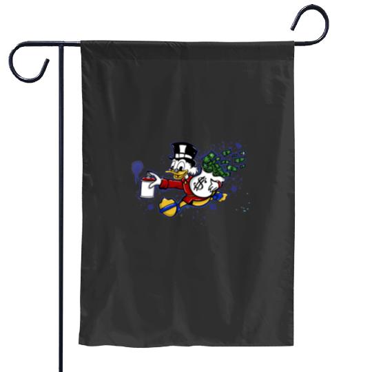 Dark blue paint Scrooge Mcduck and money  SALE!! Mickey Retro Disney Shirt, Mickey Checkered Shirt, Vintage Disney, Retro Mickey, Mickey Gift S-5XL Garden Flags