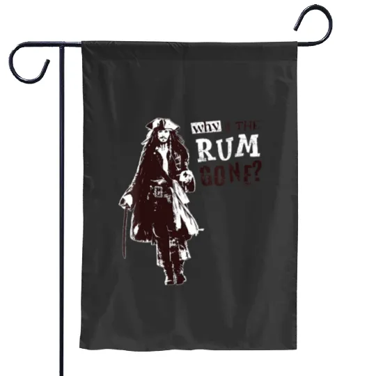 Womens Disneys Pirates of the Caribbean Jack Why Is The Rum Gone VNeck Garden Flags