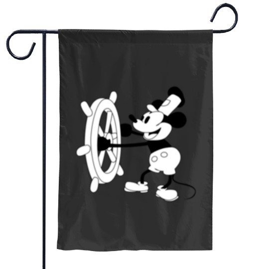 Steam Boat Willie  SALE!! Mickey Retro Disney Shirt, Mickey Checkered Shirt, Vintage Disney, Retro Mickey, Mickey Gift S-5XL Garden Flags