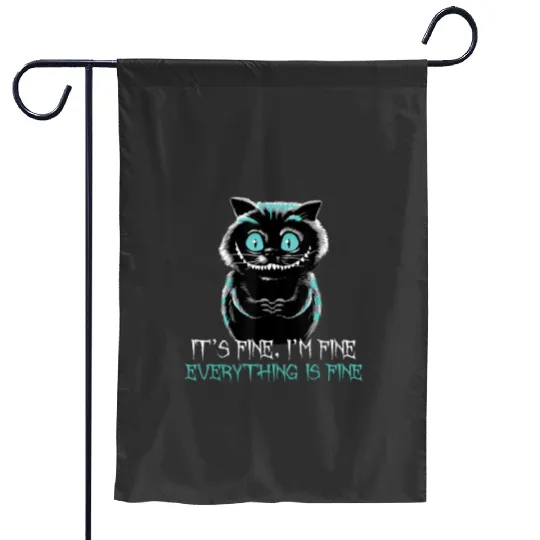 Its Fine Im Fine Everything Is Fine Funny Cat - Cat Lover  1: Bobs Burgers Family Shirt, Bobs Burgers Vintage Garden Flags