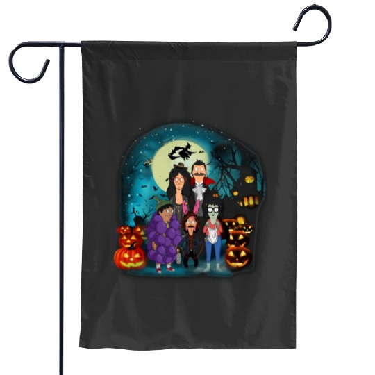 ficial Halloween-Bob-Burgers-Family  1: Bobs Burgers Family Shirt, Bobs Burgers Vintage Garden Flags