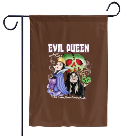 Vintage Retro Disney Villains The Evil Queen Garden Flags, Disney Princess Garden Flags