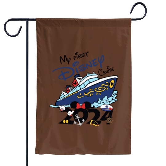 My First Disney Cruise 2024 Garden Flags, Disney Family Cruise Garden Flags