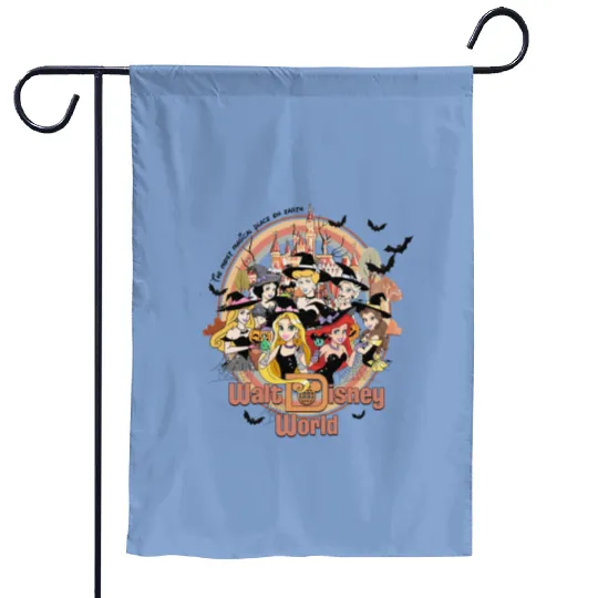 Vintage Retro Halloween Princess Garden Flags, Disney Halloween, Disney Princess Garden Flags