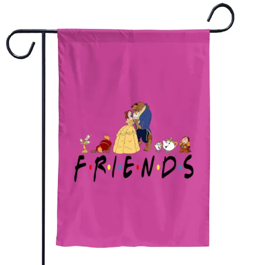 Beauty and the Beast Friends Garden Flags, Funny Disney Garden Flags, Funny Friends