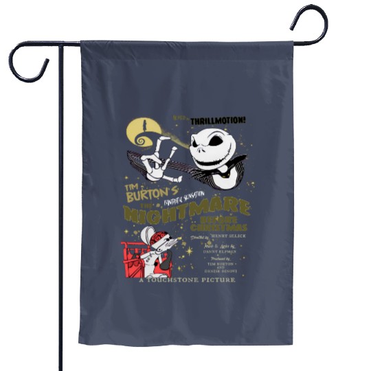 Retro The Nightmare Before Christmas Garden Flags, Jack Skellington Garden Flags, Disney Halloween Garden Flags