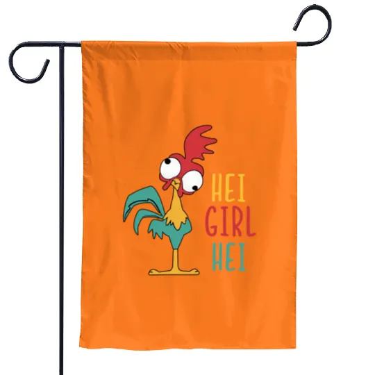 Funny Disney Garden Flags, Disney Moana Garden Flags, Hei Girl Hei Garden Flags