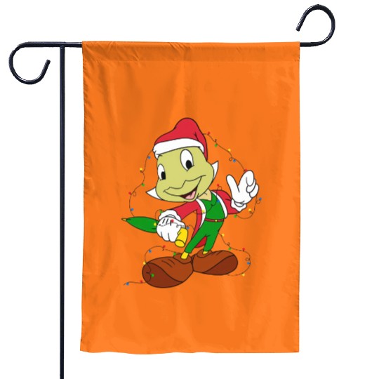 Disney Jiminy Cricket Pinocchio Santa Christmas Lights Garden Flags