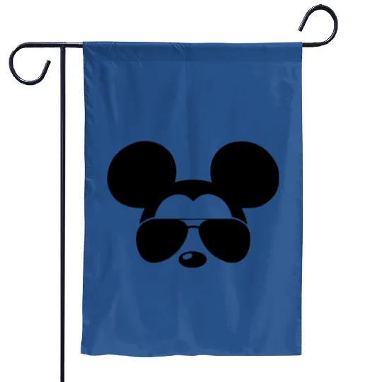 Mickey Garden Flags, Sunglasses Mickey Mouse Garden Flags, Mickey Aviator Garden Flags, Mickey Head Garden Flags, Disney Family Trip Garden Flags