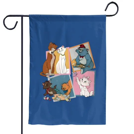 Vintage 90's Aristocats Garden Flags, Disney The Aristocats Garden Flags, Disney Marie Cat Garden Flags, Disney World Garden Flags, Magic Kingdom Family Garden Flags