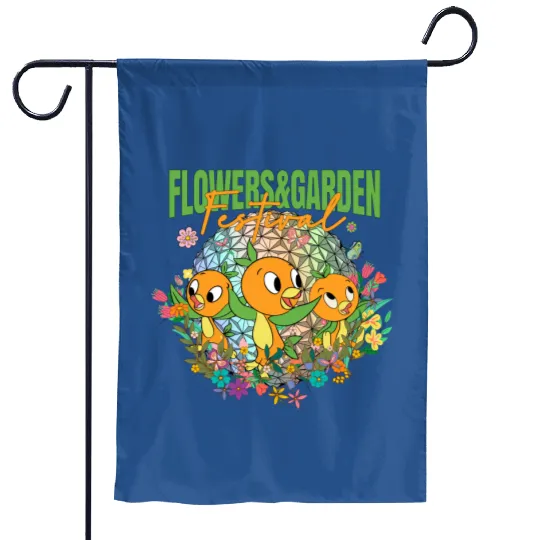 Disney Epcot Orange Bird Garden Flags, Funny Orange Bird Garden Flags