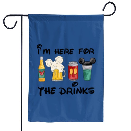 I'm Here For The Drinks Disney Food Beer Garden Flags