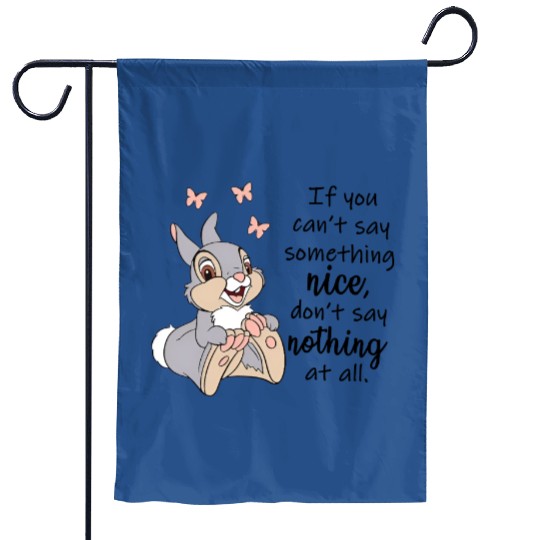 Disney Inspired Thumper Bambi Unisex Short Sleeve Garden Flags, Don't Say Nothing At All