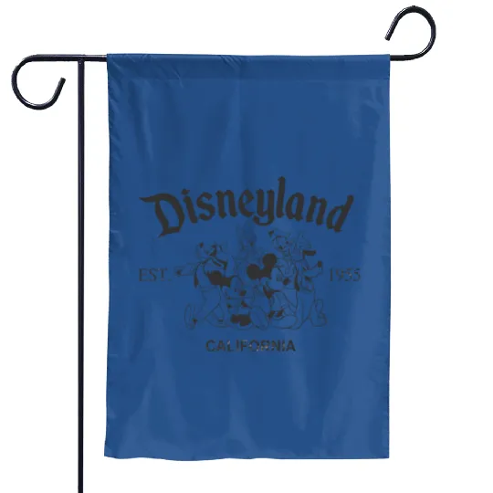 Disneyland California Garden Flags, Retro Mickey And Friends Disneyland Est 1955 Garden Flags