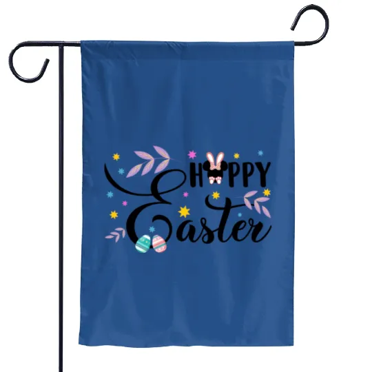 Minnie Happy Easter Garden Flags, Disney Easter Garden Flags, Women Easter Garden Flags