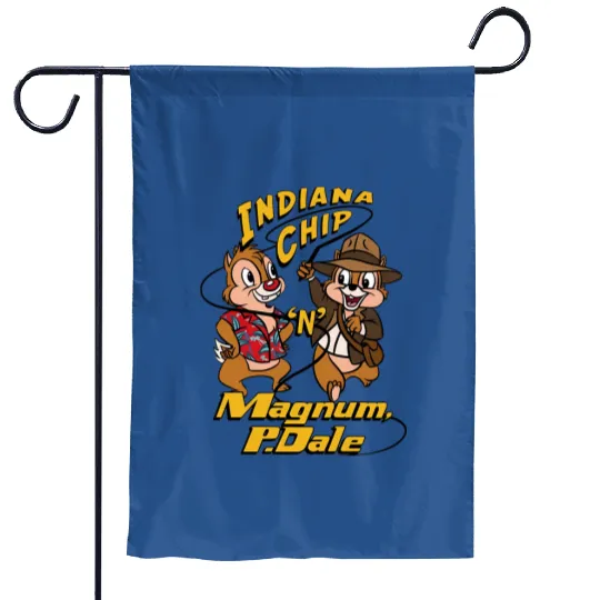 Chip and Dale Garden Flags, Indiana Garden Flags, Disney Couple Garden Flags, Disney Family Garden Flags